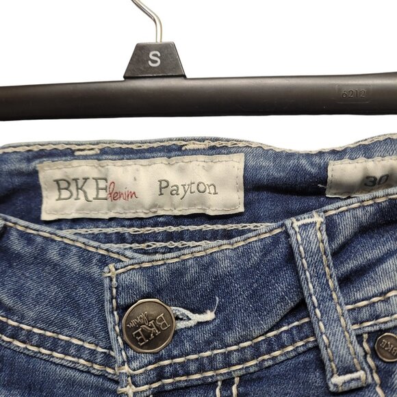 BKE Payton Curvy Stretch Mid Rise Blue Cropped Capri Jeans‎ Women’s 30 X 24 Crop - Picture 12 of 16